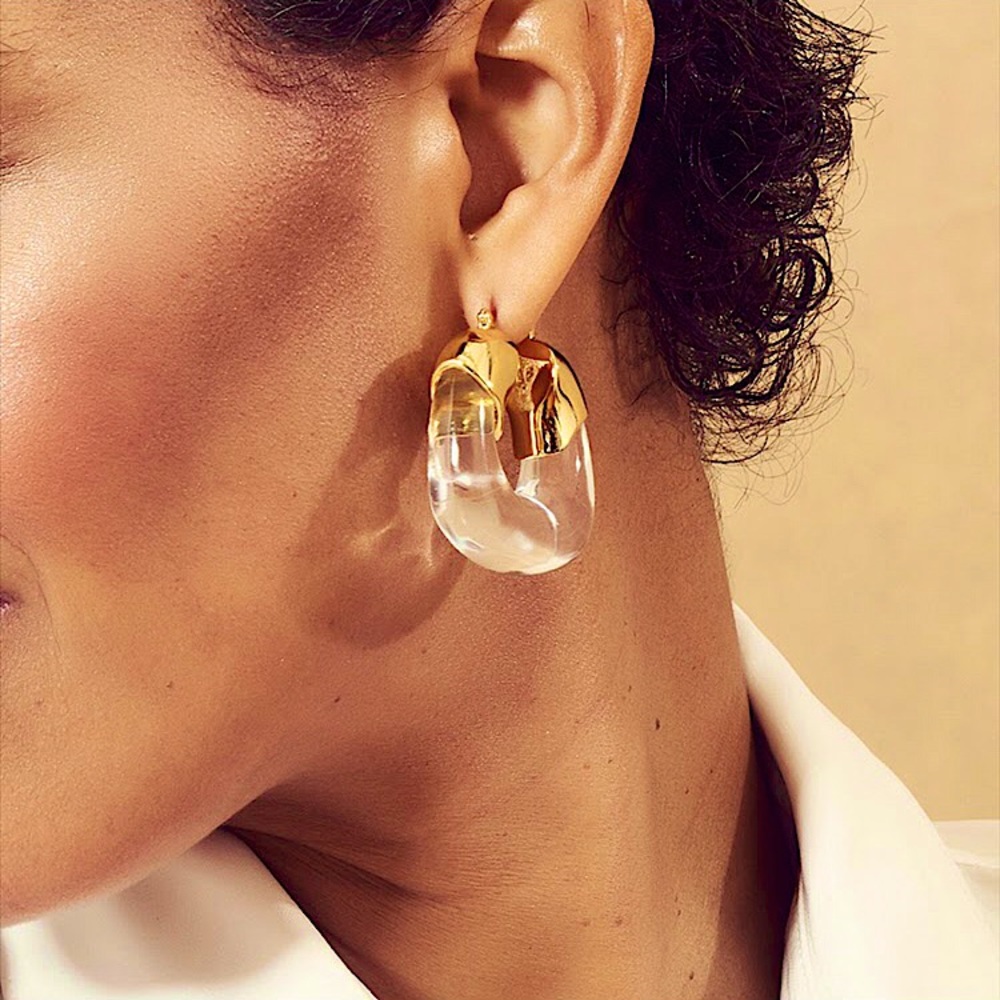 ⚜️[𝟯/$𝟮𝟴]⚜️Large Clear Acrylic Earrings NEW - Picture 3 of 8